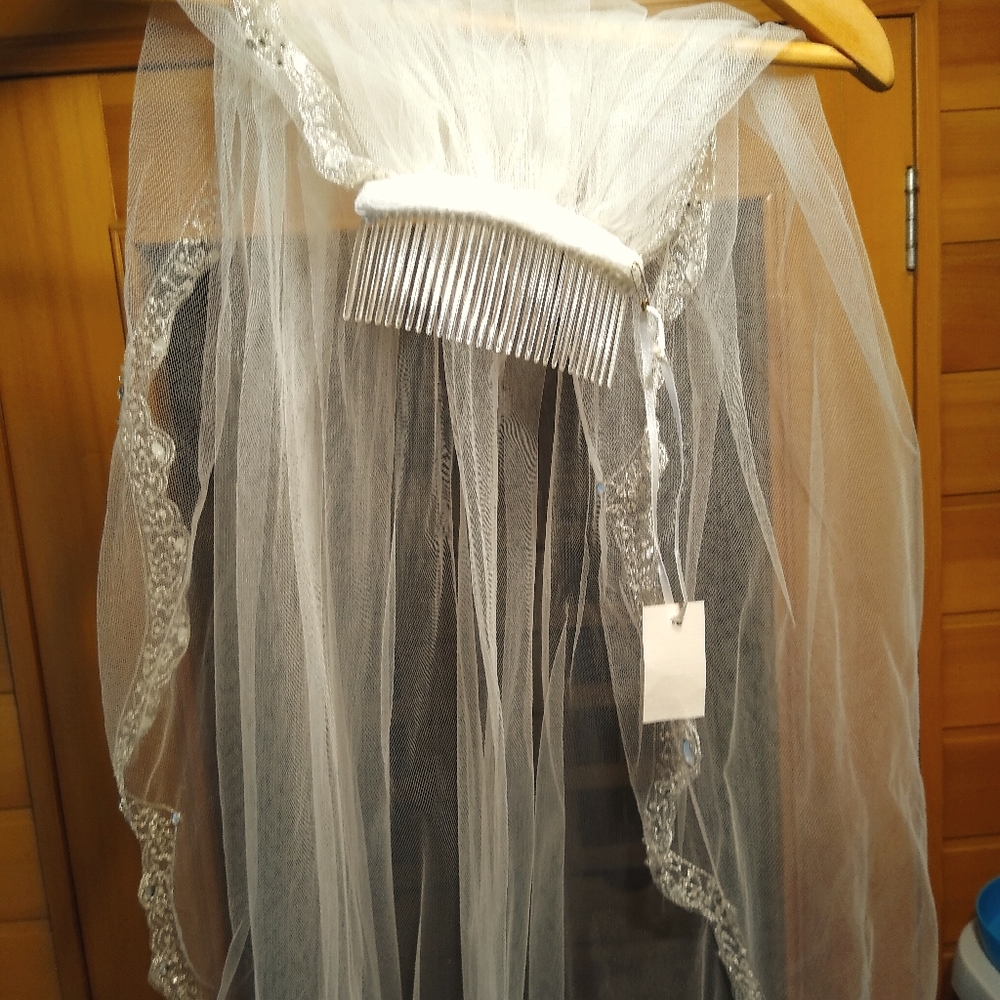 FINAL 😊Bridal Veil w/comb